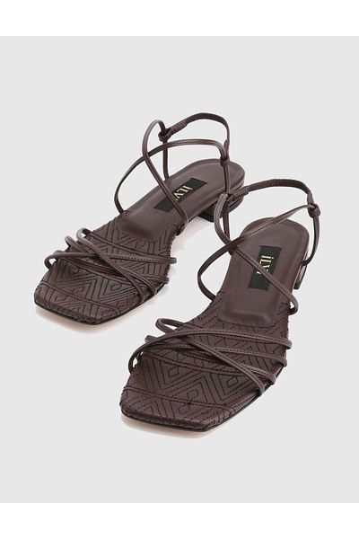İLVİ Charissa Genuine Leather Brown Women's Sandals