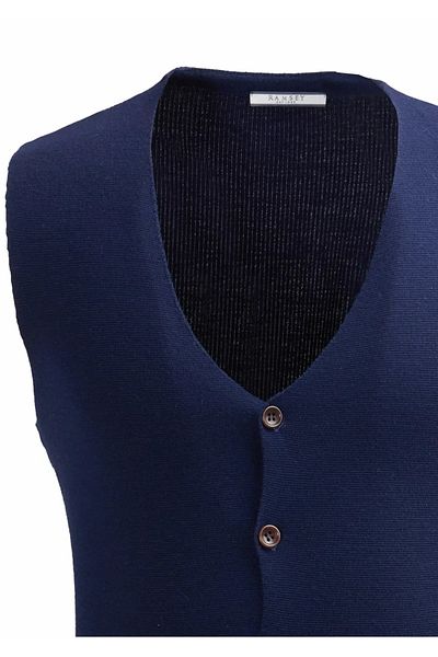 Ramsey Μασίφ γιλέκο Navy Blue Knitwear