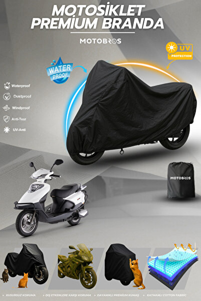 Motobros قماش القنب للدراجات النارية Kuba VN 50 Pro أسود مقاوم للماء ومتين (أ...