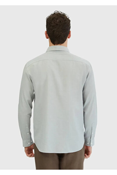 Ramsey Сіра пряжа Casual Fit Тканина Casual 100% бавовна Сорочка