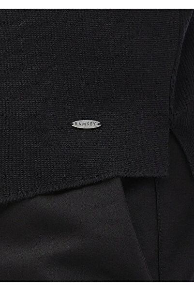 Ramsey Siyah Düz Örgü Triko Yelek