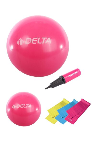Delta كرة بيلاتيس مكونة من 3 قطع - مجموعة مضخة مكونة من 6 قطع تناسب نطاق الطو...