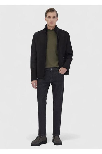 Ramsey Black Leather Coat