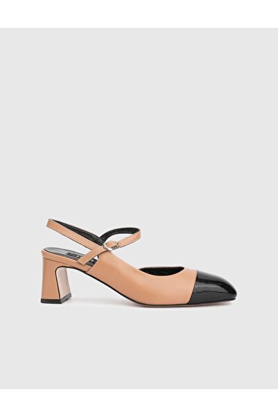 İLVİ Fresno Rugan Deri Kadın Siyah Topuklu Sandalet