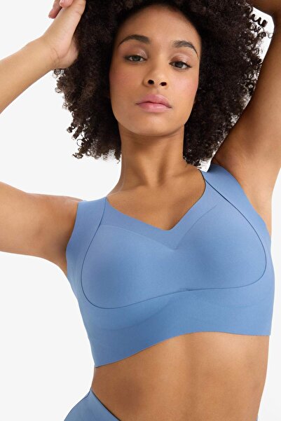 DeFacto V-Neck Heavy Fabric Defactofit Sports Bra - C5296Ax25Sp