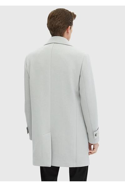 Ramsey Gray Woven Double Breasted Coat