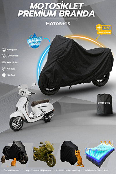 Motobros قماش القنب للدراجات النارية Rks أسود داكن مقاوم للماء ومتين (أعلى سم...