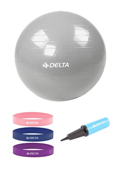 Delta Σετ μπάλας Pilates και ζώνης Squat μήκους 180 εκ. - 200 εκ., Αντλία αντ...