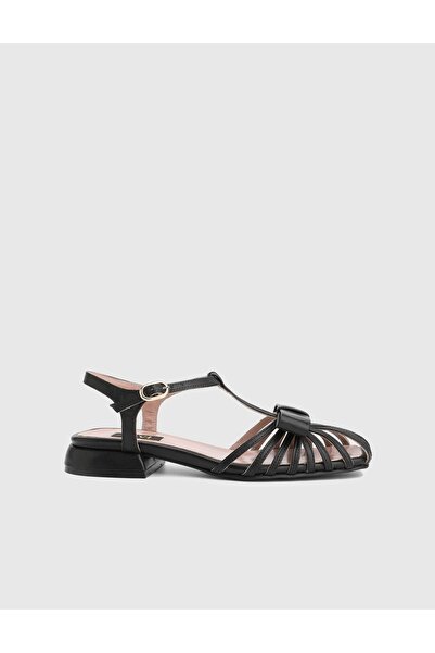 İLVİ Hesper Genuine Leather Black Women's Sandals