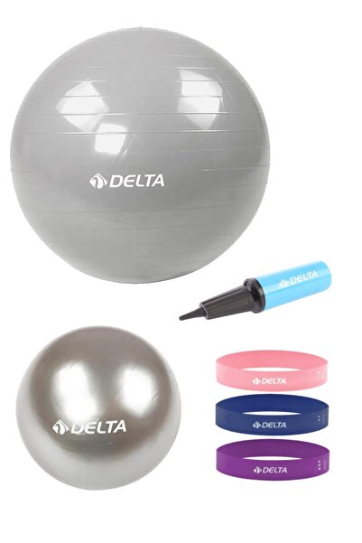 Delta Σετ 3 τεμαχίων με μπάλες πιλάτες 75 εκ.-20 εκ. με λάστιχα αντίστασης γι...