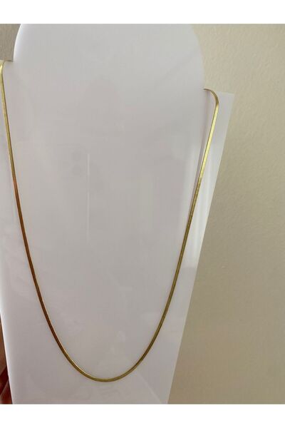 marsel aksesuar قلادة سلسلة إيطالية رفيعة من الفولاذ الذهبي