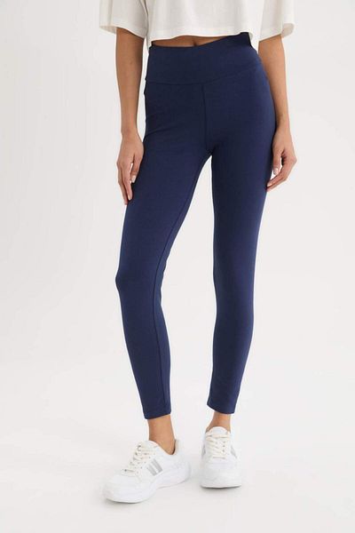 DeFacto Defactofit High Waist Waist Hugging Cotton Basic Plain Sports Leggings Z6327Az25Sp