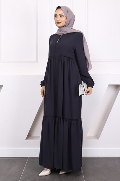 İmajButik Smoked Sleeve Elastic Frilly Ferace
