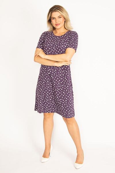 Şans Rochie de damă, colorată, cu modele, cu decolteu, 65n36401