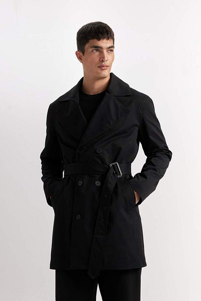 DeFacto Slim Fit Тренчкот с копчета и колан D5528Ax25Sp