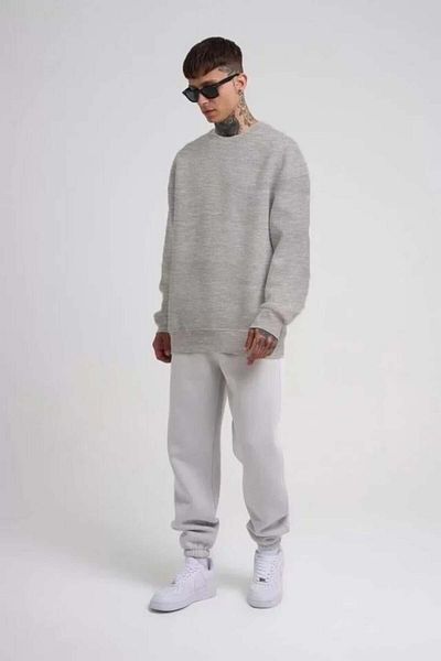 modamtn Unisex Crew Neck Three Thread Sweatshirt - Gray