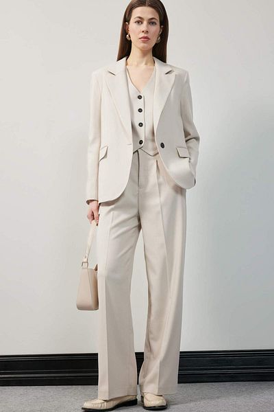 DeFacto Jachetă oversize cu nasturi largi, blazer simplu de bază B0490AX25SP