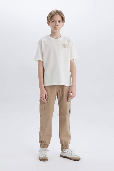 DeFacto Boy's Cargo Jogger Standard Leg Gabardine Trousers Z1572A625Sp