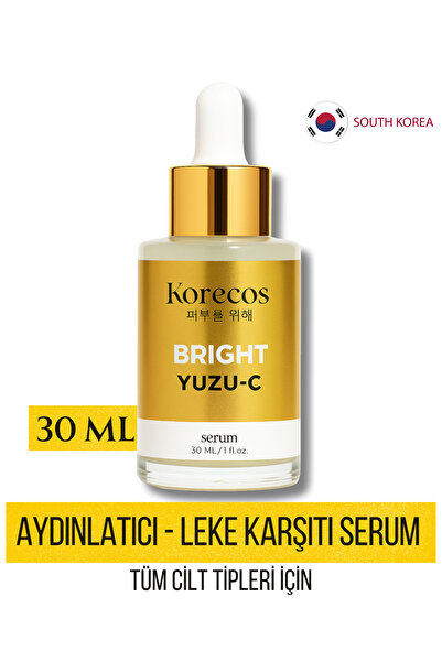 KORECOS Aydınlatıcı, Leke Karşıtı, Canlılık Veren C Vitamini, Yuzu-c Bright Serum, Güney Kore Serum