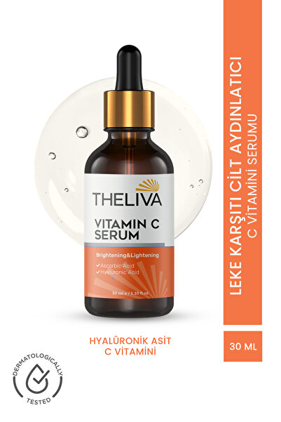The Liva C Vitamini Serum Aydınlatıcı Hyaluronik Asit Cilt,Leke Yaşlanma ve K...