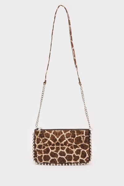DeFacto Geantă de damă cu model leopard din piele artificială E0716AXNS