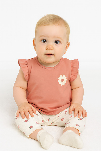 zabel baby Papatya Nakişli 2li̇ Rahat Şik Takim