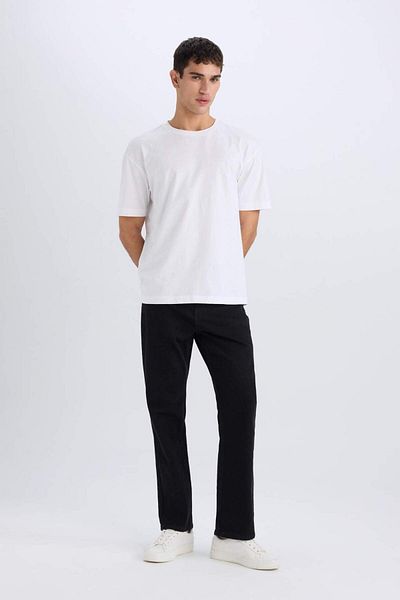 DeFacto Diago Comfort Fit Ψηλόμεσο Φαρδύ τζιν παντελόνι D9828ax25sp