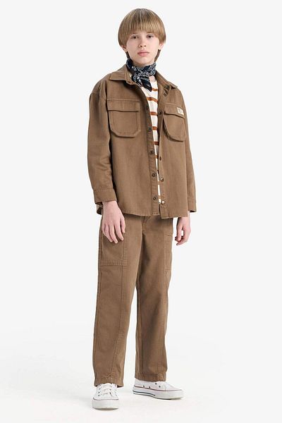 DeFacto Boys Loose Fit Elastic Waist Twill Pants D9850A825Sp