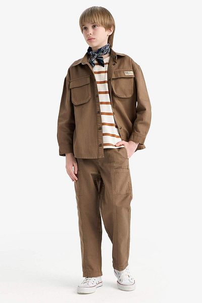 DeFacto Boys Loose Fit Elastic Waist Twill Pants D9850A825Sp