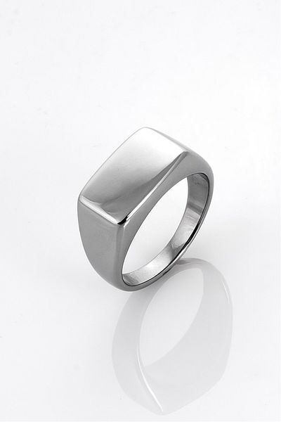 UKHWD SUPPLY Silver Cornered Men's Ring