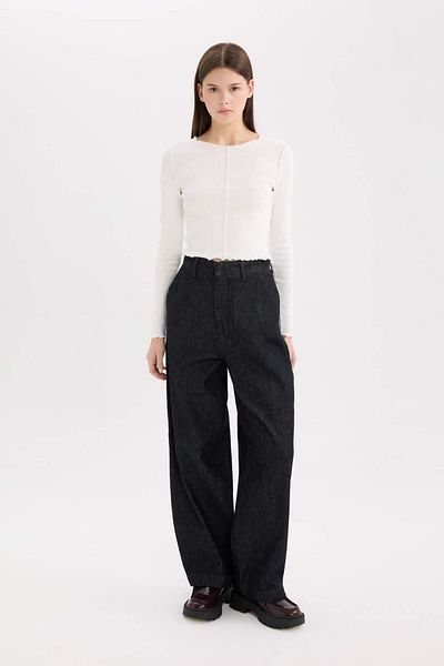 DeFacto Baggy Fit High Waist Long Jeans Pants E2966Ax