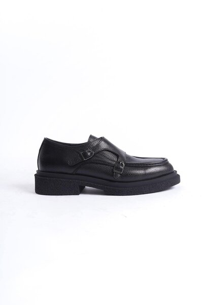 Mubiano Collection Mubiano Hakiki Deri Collection Kadın Toka Detaylı Floter Loafer Siyah - MCRGN7000 - S
