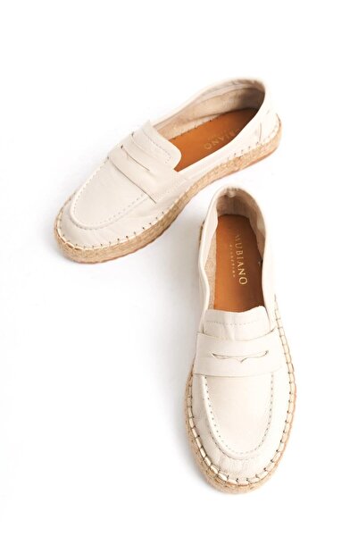 Mubiano Γνήσιο δέρμα MBSVK23A001-BJ Γυναικείες μπεζ εσπαντρίγιες & μπαλαρίνες