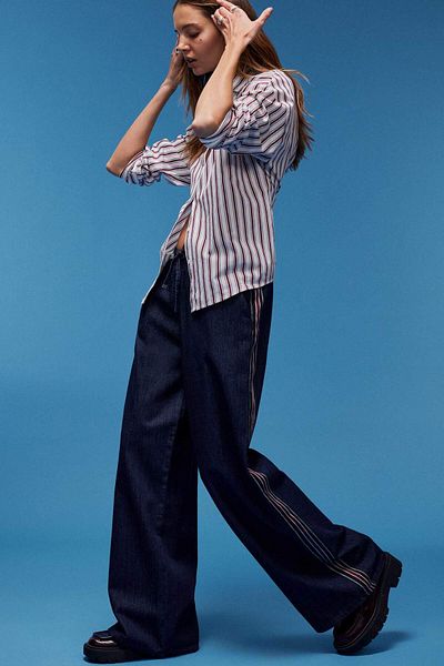 DeFacto Pantaloni lungi din denim cu talie înaltă E3871AX25SP