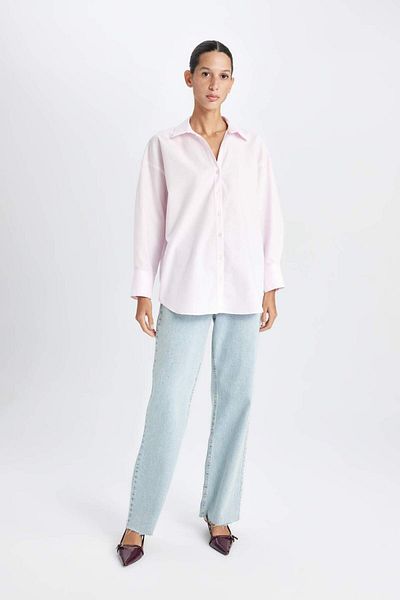 DeFacto Cămașă Oxford cu mânecă lungă, oversize, cu croiala largă, C4597AX25SP