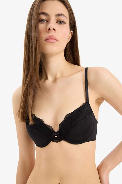 DeFacto Fall in Love Lace Detailed Padded Push up Bra D8163Ax25Sp