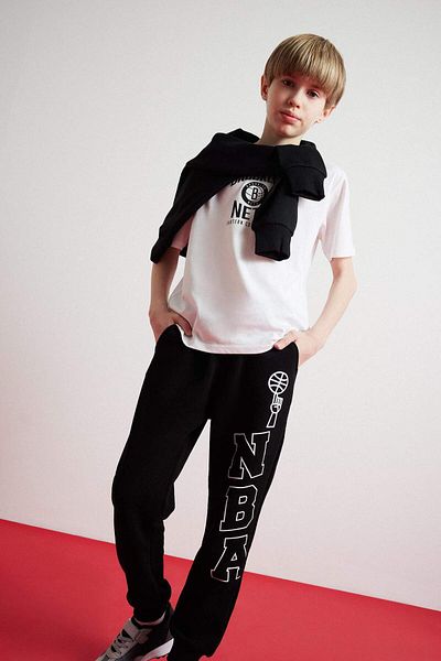 DeFacto Boys' Nba Wordmark Elastic Waist Sweatpants D9559A825Sp