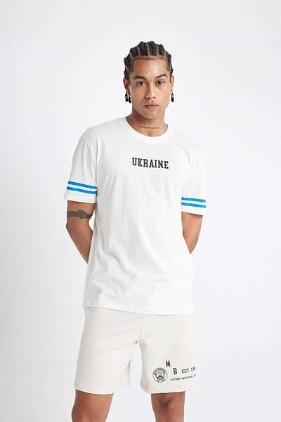 DeFacto DeFactoFit Standard Fit Crew λαιμόκοψη με στάμπα αθλητικό κοντομάνικο μπλουζάκι D5254AX24SM