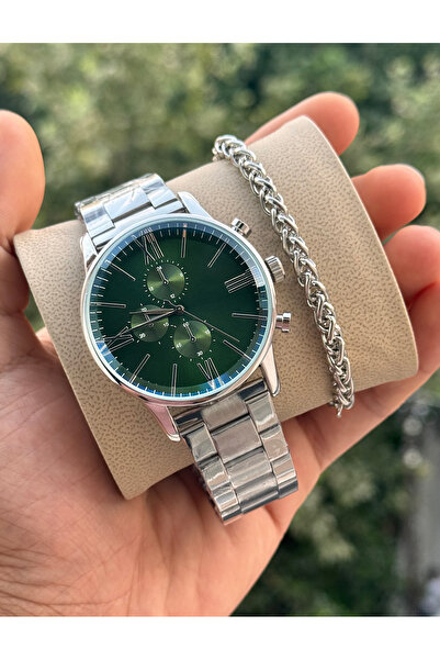 Tulpar Premium Series Steel Cord Men's Wrist Watch with Bracelet Gift