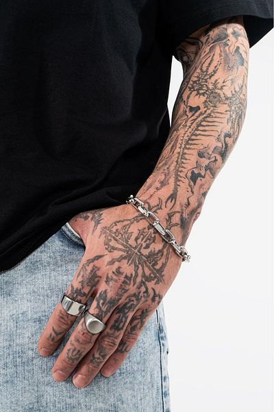 UKHWD SUPPLY New Wave Punx 10mm X 18cm Titanium Bracelet - Ka1182Gm