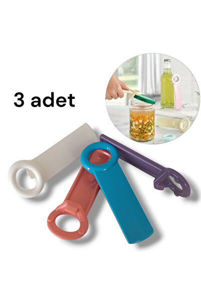 happier 3 adt Renkli Kavanoz Konserve Açacağı Şişe Açacağı