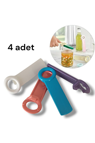 happier 4 adt Renkli Kavanoz Konserve Açacağı Şişe Açacağı
