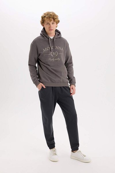 DeFacto Pantaloni de sport cu croiala normală, buzunare, talie plată, cu șireturi, picior elastic D4416AX25SP