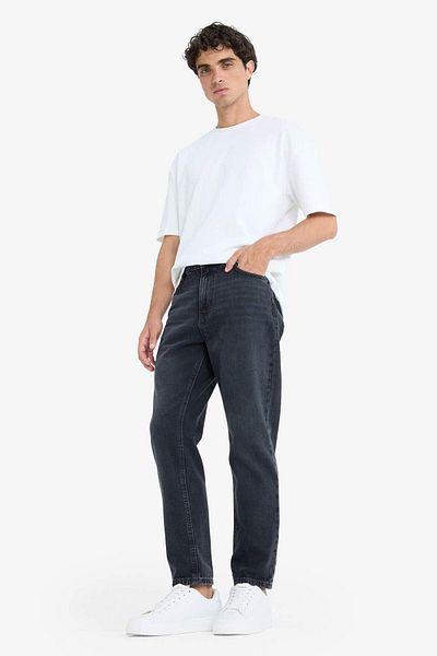 DeFacto Pantaloni lavabili din jeans slim fit anilor 90 D8587ax25sp