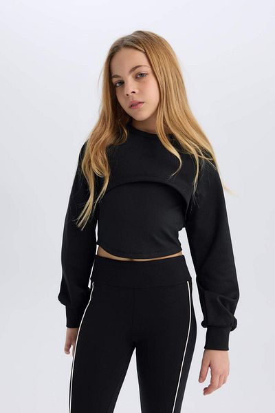 DeFacto Relax Fit Sweatshirt mit Rundhalsausschnitt für Mädchen D9785A825SP