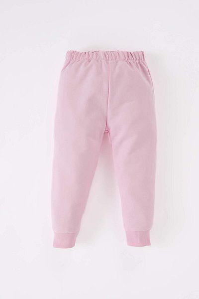 DeFacto 2-teiliges Set für Babys, Mädchen, Rundhalsausschnitt, Blumenmuster, Sweatshirt, elastische Taille, Jogginghose C2504A525SP
