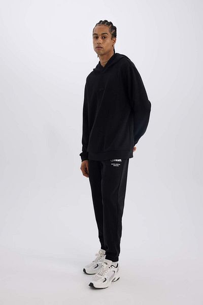 DeFacto DeFactoFit NBA Wordmark Pantaloni de sport Jogger groși Buzunar cu potrivire standard pentru sportiv cu picior elastic D6576AX25S