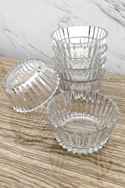 Zeryas Home 6lı Cam Kase Çerezlik Seti Sunumluk 180cc