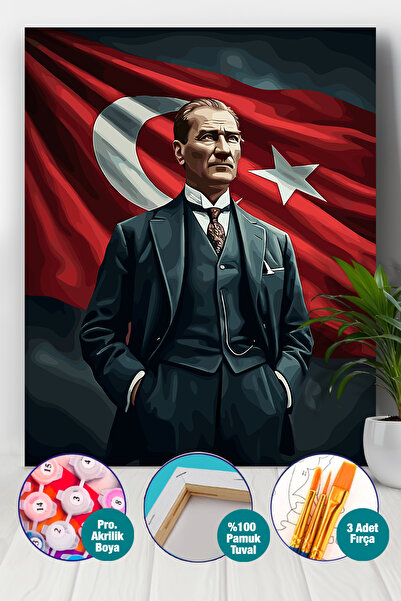 Picasso World Hobby Art Sayılarla Boyama Numaralı Tuval Seti Fırça Boya Dahil...