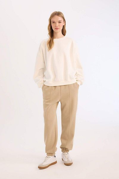 DeFacto Pantaloni de sport groși Jogger - Buzunare plate și talie elastică E6300AX24WN
